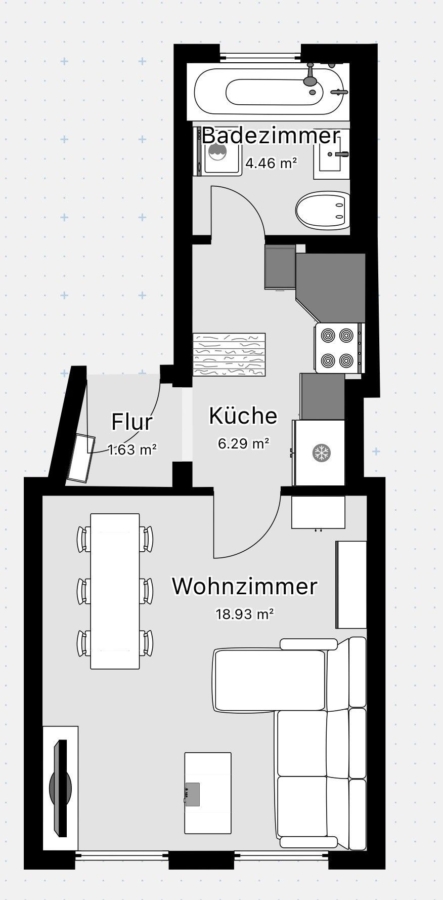 Charmantes Appartment am Theaterpark - Grundriss WE 3