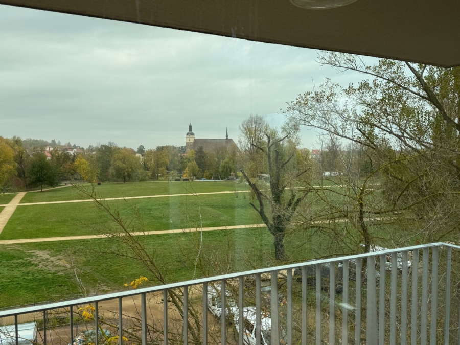 Schöne 3-Zimmer Wohnung mit Blick ins Grüne - Aussicht vom Balkon